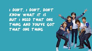 One Thing  One Direction Lyrics [upl. by Feil]