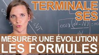 Mesurer une évolution  les formules  SES  Terminale  Les Bons Profs [upl. by Sarid991]