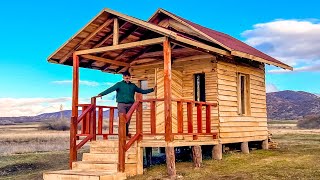 I Built an Amazing Wooden House Alone Wooden House Building from Start to Finish [upl. by Arrol]