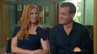 Compilation Gabriel Macht and Sarah Rafferty Meghans Wedding Interviews  2018 [upl. by Schroder475]