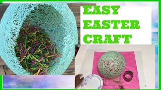 Diy String Easter Basket Easy amp Cheap [upl. by Modestine752]