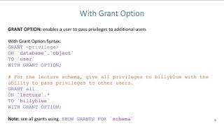 SQL DCL Granting and Revoking Privileges [upl. by Abihsot575]