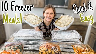 10 Easy Freezer Meals Prep  OVEN BAKED amp SLOW COOKER  Julia Pacheco [upl. by Eca]