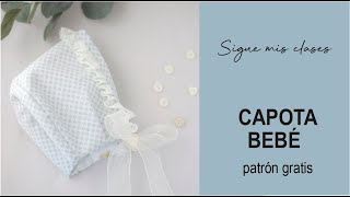 DIY capota bebé FÁCIL con patrones GRATIS [upl. by Josepha]