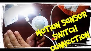 HOW TO CONNECT MOTION SENSOR SWITCH FOR LIGHTS [upl. by Elleryt]