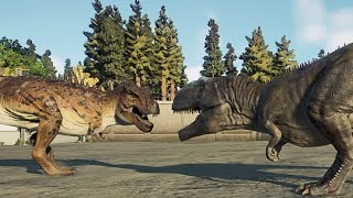 Giganotosaurus Vs Tarbosaurus  Jurassic World Evolution 2 [upl. by Velma]