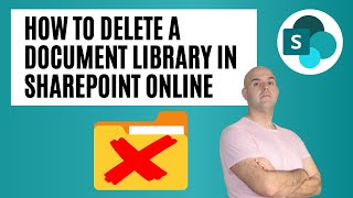 How To Delete A Document Library In SharePoint Online [upl. by Yarrum]