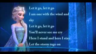 Let it go Frozen lyrics [upl. by Esmaria619]