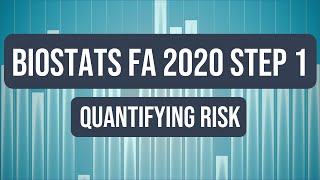 Biostatistics Quantifying Risk  USMLE Step 1 Crash Course FA 2020 [upl. by Elbart979]