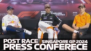 Post Race Press Conference Singapore GP2024 [upl. by Dulcia852]