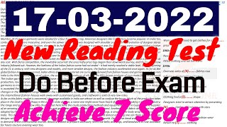 IELTS READING PRACTICE TEST 2022 WITH ANSWERS  17032022 [upl. by Ramsdell125]