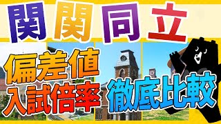 【関関同立】大学受験生必見！大学別に偏差値理系文系入試倍率を徹底比較！（関西大学関西学院大学同志社立命館） [upl. by Ayocal]