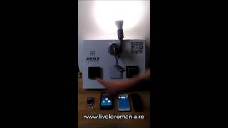 Intrerupator touchscreen Livolo wireless cu dimmer  bec LED [upl. by Avuha]