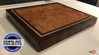 The CHERRY END GRAIN cutting board with walnut and maple frame [upl. by Nagam537]