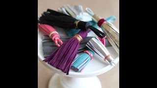 DIY No Sew Tassels Leather or Faux Leather [upl. by Irish]