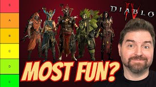 Diablo 4 Tier List EVERY CLASS Ranked By FUN TO PLAY 1100 [upl. by Eillas]