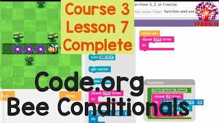 Codeorg lesson 7 Bee Conditionalscodeorg course 3code org tutorials Learn IT 9M [upl. by Annej338]