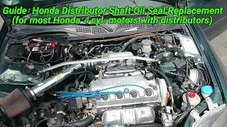 Guide Honda Distributor Shaft ORing Replacement [upl. by Jak]