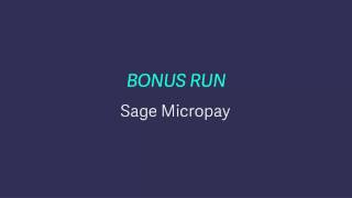 Sage Payroll Micropay  Processing a bonus run [upl. by Ijat93]