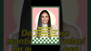 Demi Moore mantiene una relación amistosa con sus tres ex espososforyou celebrity usa fyp [upl. by Yezdnil]