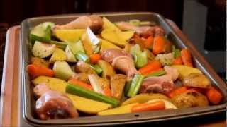 How to cook Roasted Chicken Legs and Vegetables [upl. by Sheridan]