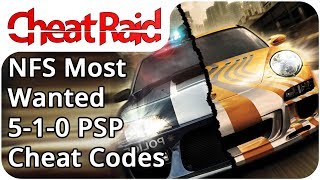 Need For Speed Most Wanted 510 Cheat Codes  PSP [upl. by Spoor531]