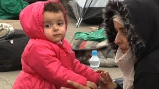 Migrants Face Cold Rain In Croatia [upl. by Ana]