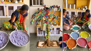 Interesting ideas that can be made from recycled Paper and Cardboard  Tree making  Room Makeover [upl. by Acinad]