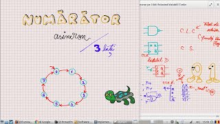 Implementarea unui numarator asincron pe 3 biti folosind bistabili T [upl. by Akeemahs]