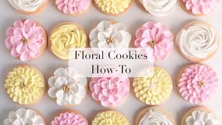 Decorating Floral Cookies with Royal Icing [upl. by Iuqcaj396]