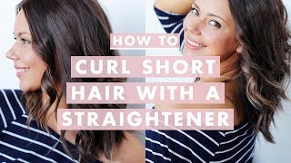 How To Curl ShortMedium Hair With A Straightener [upl. by Atteuqal]