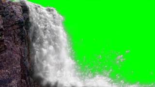 FREE HD Green Screen JUNGLE WATERFALL [upl. by Mayda]