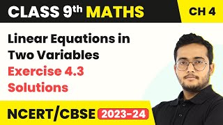 Linear Equations in Two Variables  Exercise 43 Solutions  Class 9 Maths Chapter 4 [upl. by Kostman]