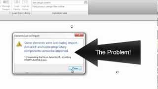 SOLVED Revit Architecture error quotSome elements were lost during import ActiveX and some [upl. by Olivette]
