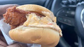 Chick FilA Honey Pepper Pimento Chicken Sandwich Review [upl. by Mehcanem589]