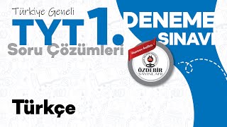 Ekim 2024  YKS 1 Deneme Sınavı TYT TÜRKÇE Çözüm Videoları [upl. by Ibed845]