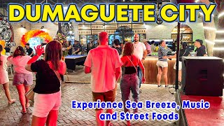 Night Life in DUMAGUETE CITY  North Boulevard Seaside Bars Restaurants and Food Hub [upl. by Attehcram]