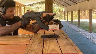 Shooting Mini Draco by Century Arms 762 AK Pistol Gun Range Video [upl. by Chiou]