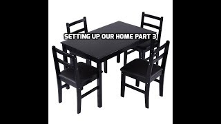 Setting up our home Part 3  Assembling Dining Table amp Chairs Set  Amazon review [upl. by Hgielrahc]