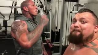 Eddie Hall pranking Martyn Ford into drinking his sweat 😂🤢🤢 [upl. by Nwhas536]