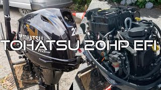 Tohatsu 20hp 4 stroke efi  first look [upl. by Airdnala]