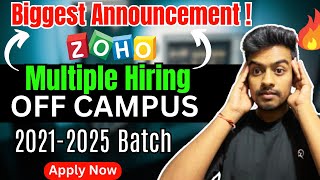 Zoho Biggest Hiring  Latest Off Campus Drive  2022  2023  2024 Batch Hiring  Kn Academy Jobs [upl. by Dunham]