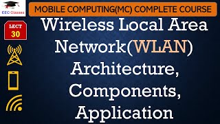 L30 Wireless Local Area NetworkWLAN Architecture Components Application  Mobile Computing [upl. by Fink]