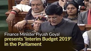 Finance Minister presents Interim Budget 2019 in Parliament  PMO [upl. by Emeric970]