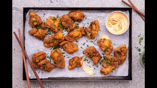 Crispy Chicken Karaage with Sriracha Mayo Recipe [upl. by Phillada]