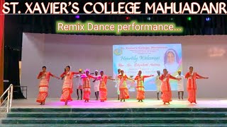 Remix Dance performance  ST XAVIERS COLLEGE MAHUADANR [upl. by Silvestro]