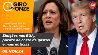 Giro das onze  Eleições nos EUA pacote de corte de gastos e mais notícias  051124 [upl. by Richmond]