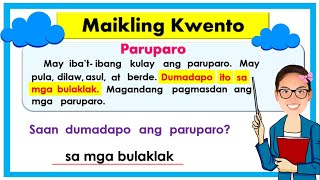 Pagsasanay sa Pagbasa ng Maikling Kwento Part 1 ll Teacher Ana Online Pagbasa [upl. by Estrin]