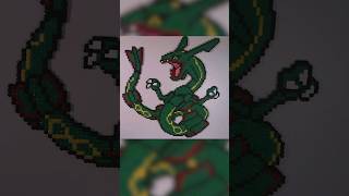 Perler Beads Timelapse Rayquaza Gen 4 sprite  Pokémon Pixel Art [upl. by Siger]