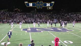 NDSN Varsity Football  ND v Junipero Serra [upl. by Atteloj]